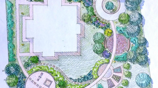 Ландшафтный дизайн проект участка 12 соток