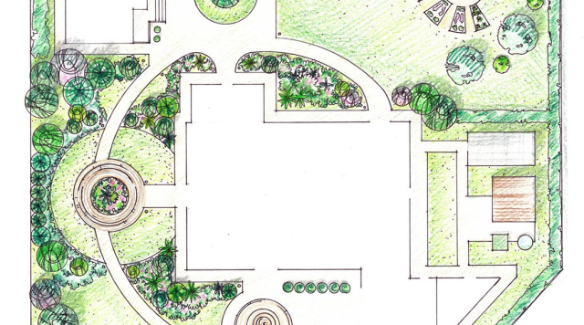 Ландшафтный дизайн проект участка 10 соток