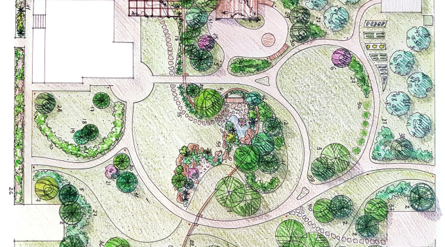 Ландшафтный дизайн проект участка 15 соток